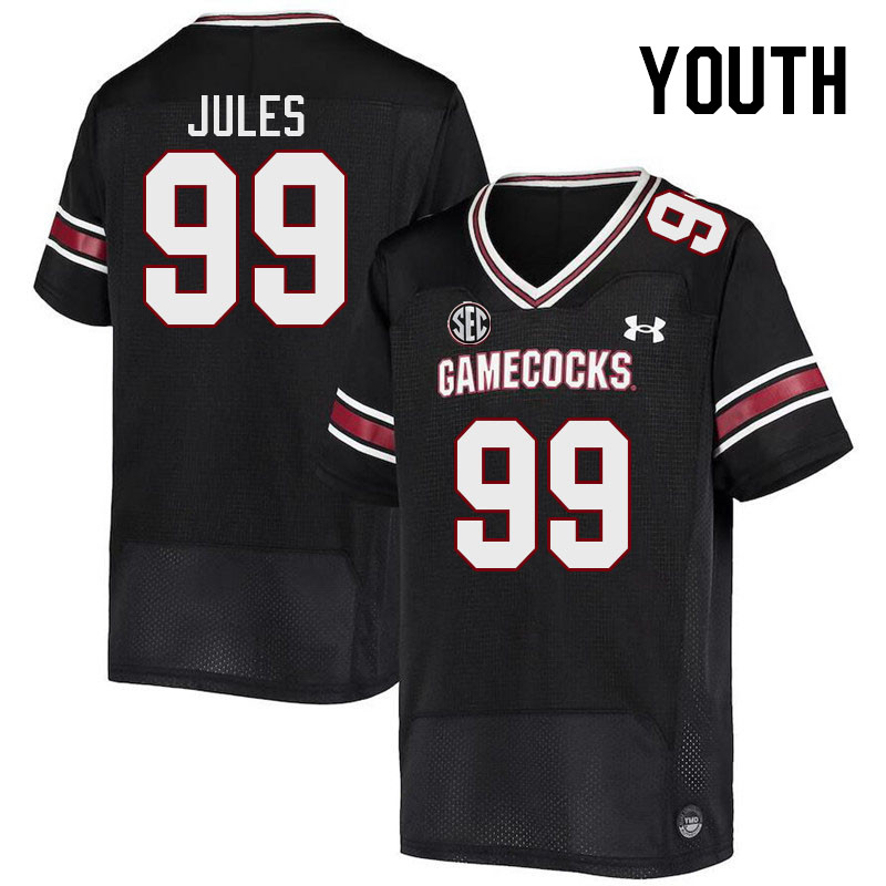 Youth #99 DeAndre Jules South Carolina Gamecocks College Football Jerseys Stitched-Black